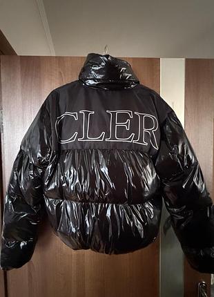 Куртка жіноча moncler чорна з написом