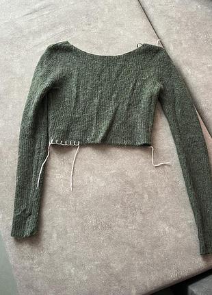 Светр жіночий zara шерсть розмір s хакі