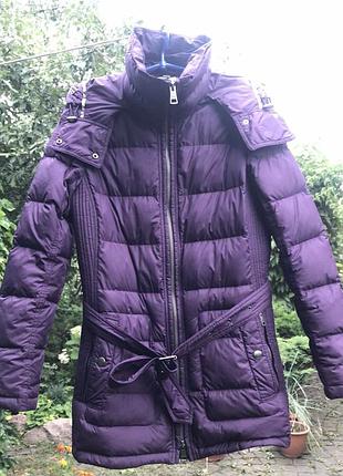 Пуховик жіночий burberry brit фіолетовий xl