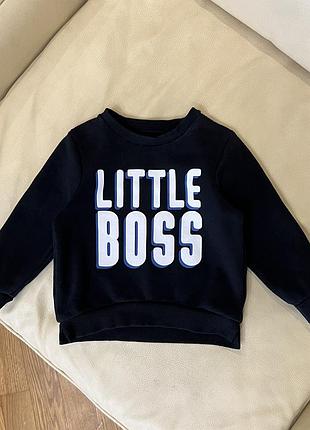 Little boss світшот на хлопчика 12-18 міс ріст 86 від nutmeg стан відмінний дов 34.5, шир 32, рукав 31