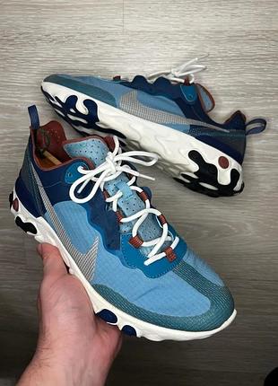 Кросівки чоловічі nike react element 55 cu1466-400 сині, блакитні розмір 45