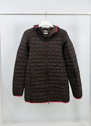 Куртка жіноча подовжена jack wolfskin, коричнева, розмір s