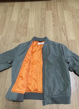 Куртка-бомбер для підлітків h&m сіра 2