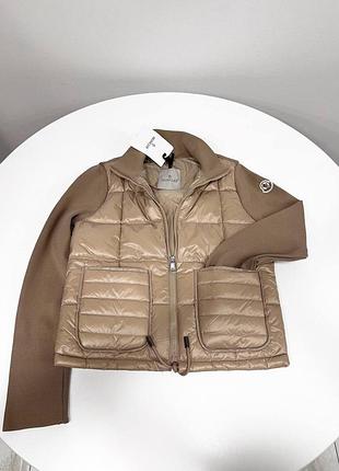 Куртка moncler пухова коричневий беж