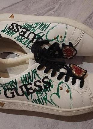 Guess кеды, кроссовки кожа натуральная