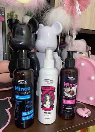 Шампунь minox, лосьйон та бальзам для волосся