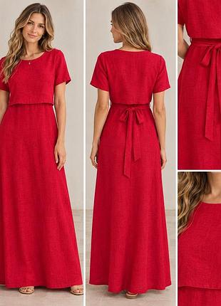 Сукня максі льон collection р. m-l