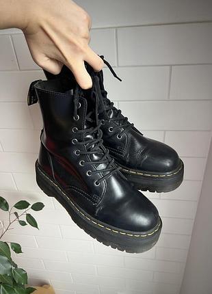 Черевики жіночі dr. martens jadon black polished smooth чорні