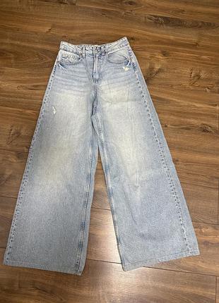 Джинси жіночі tally weijl wide leg блакитні