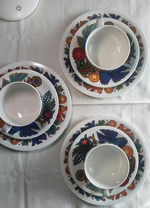 Колекційне вінтажне тріо villeroy & boch acapulco (3 персони, синє клеймо)