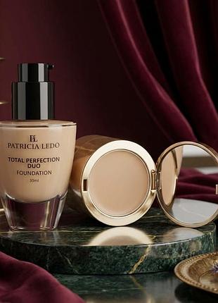 ✨ тональна основа + консилер patricia ledo total perfection duo (тон 01, 30мл + 2.6г) — 2 в 1 для ідеального тону! 🪞💖
