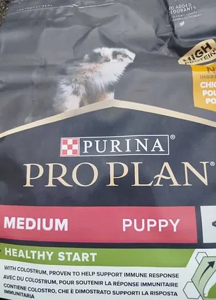 Корм для цуценят purina pro plan puppy medium healthy srart з куркою ,3;кг
