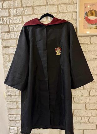 Карнавальна мантія harry potter чорна з бордовою підкладкою