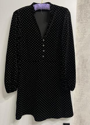 Коротка сукня zara чорна оксамитова