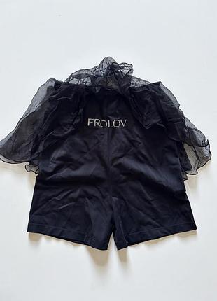 Шорти жіночі frolov чорні з шифоном