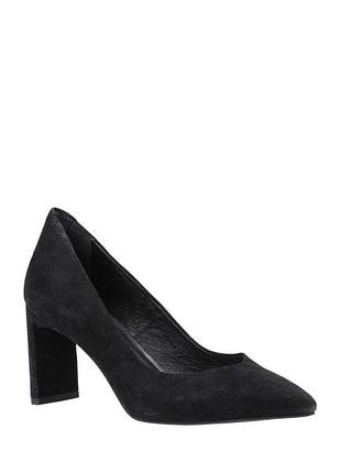 Замшеві туфлі човники hush puppies black olivia court shoes