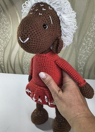 Вязаная игрушка ягничка. 35 см высота. 5