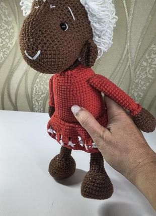Вязаная игрушка ягничка. 35 см высота. 4