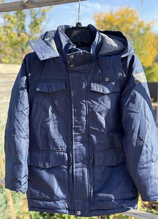 Куртка дитяча зимова calvin klein синя, 10-12 років