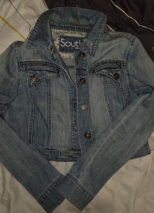 Жіноча джинсова куртка south denim, блакитна