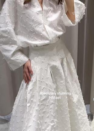 Костюм зі спідницею жіночий h&m білий
