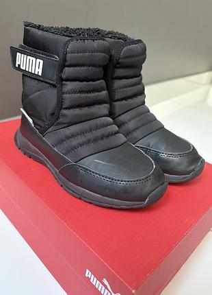 Черевики дитячі унісекс puma чорні розмір 30, довжина устілки 18-18,5 см