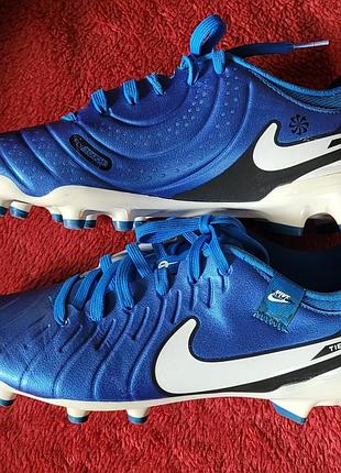 Бутси підліткові  nike tiempo сині