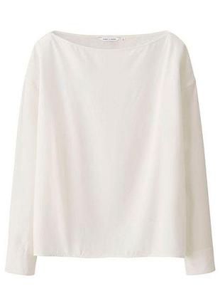 Шовковиста блуза uniqlo x lemaire з 100% віскози / естетика old money, р. xs-s