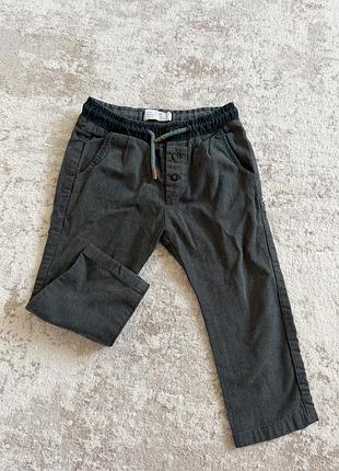 Штани для хлопчиків zara, сірі, розмір 86