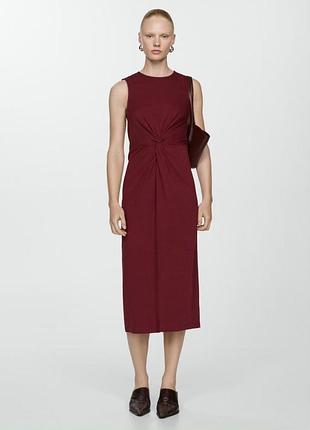 Нова міді сукня mango midi-dress with draped detail