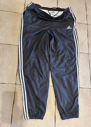 Вінтажні спортивні штани adidas плащівка (розмір m) оригінал