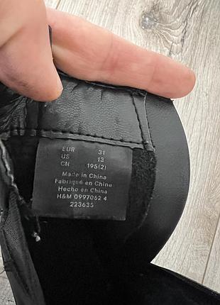 Черевики чоботи челсі чорні дитячі h&m 7
