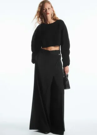 Брюки женские cos 1956-front wide-leg wool trousers / 42