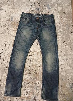 Джинси чоловічі garcia jeans сині l-xl 48-50 з потертостями