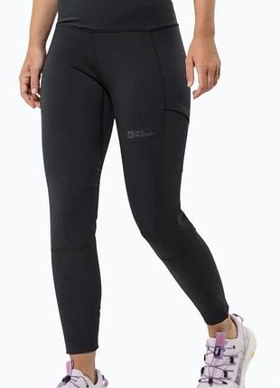 Штани трекінгові жіночі jack wolfskin kammweg tights black