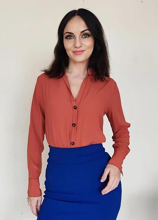 Теракотова жіноча сорочка new look, розмір m