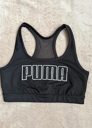 Спортивний топ puma чорний з логотипом