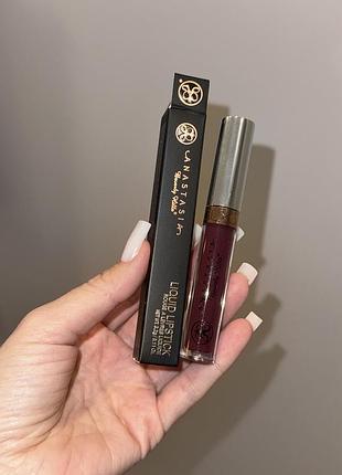 Блиск для губ в розкішному винному відтінку anastasia beverly hills рідка помада
