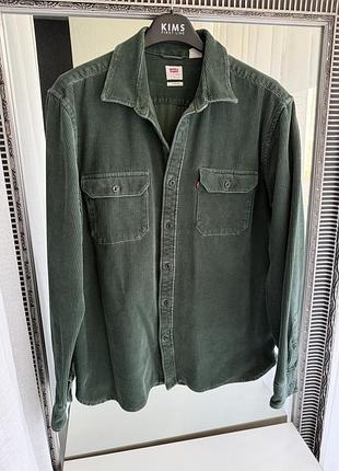 Чоловіча сорочка levi’s вельветова зелена