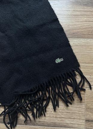 Lacoste шарф чорний вовняний 3