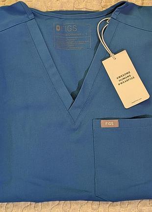 Медичний топ жіночий figs catarina one pocket scrub top royal blue s