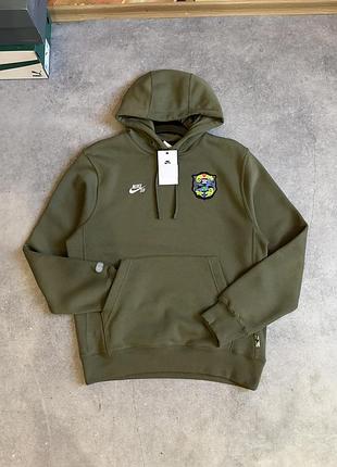 Nike sb agnostic hoodie оригінал новий чоловічий худі кофта толстовка реглан пайта балахон світшот найк сб хакі зелений на флісі теплий на осінь зиму