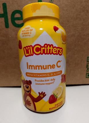 L'il critters, жувальні таблетки immune c, з цинком і вітаміном д3, 190 шт