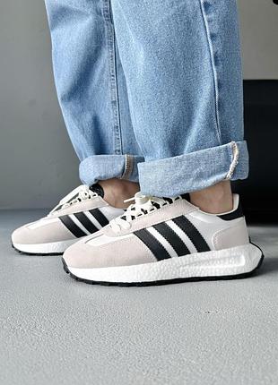 Кросівки жіночі adidas retropy e5 beige/black