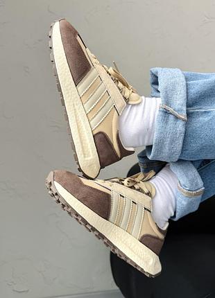 Кросівки жіночі adidas retropy e5 beige/brown 7