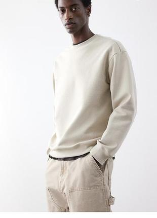 Новый бежевый мужской свитшот от h&amp;m, размер l