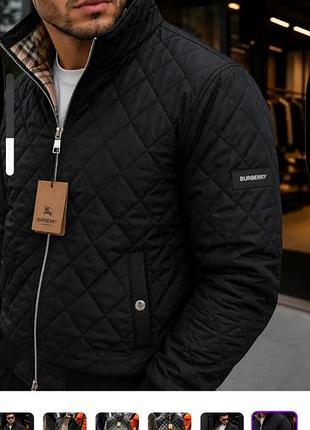 Куртка чоловіча burberry стьобана чорна