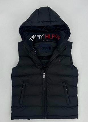 Жилетка чоловіча tommy hilfiger з капюшоном чорна
