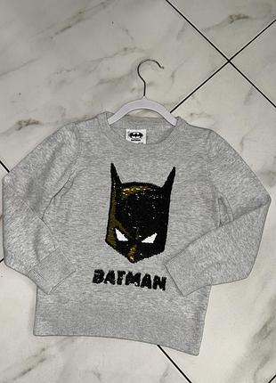 Коттоновый тоненький свитер на мальчика batman 3-4 года (98-104 см)