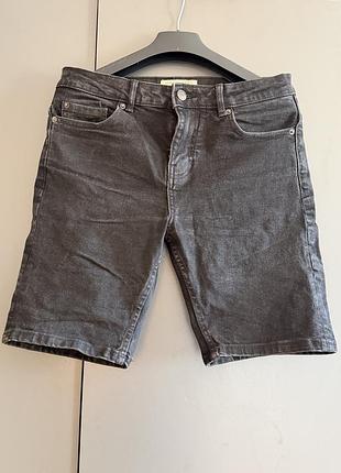 Чоловічі шорти pull&bear чорні джинсові
